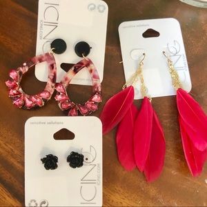 Bundle of 3 Sets of Icing Earrings